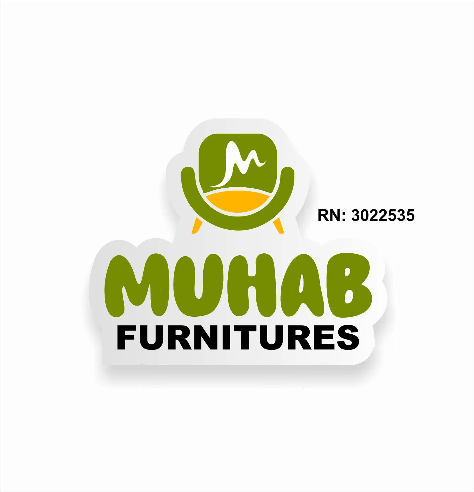 MUHAB Furnitures chair-mark logo